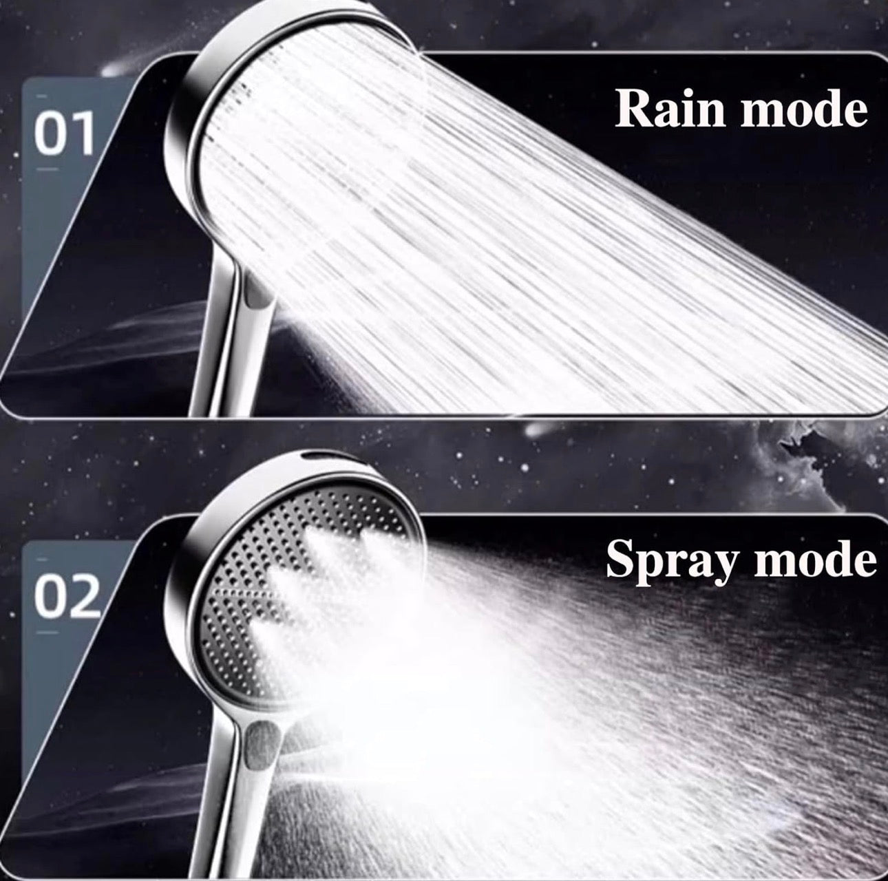 15CM Big Panel High Pressure Shower Head With Filter 3 Modes Large Flow Spray Nozzle Rainfall Shower Faucet Bathroom Accessories