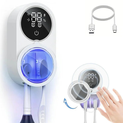 1 intelligent toothbrush sterilizer, toothbrush holder disinfection device, toothbrush storage rack