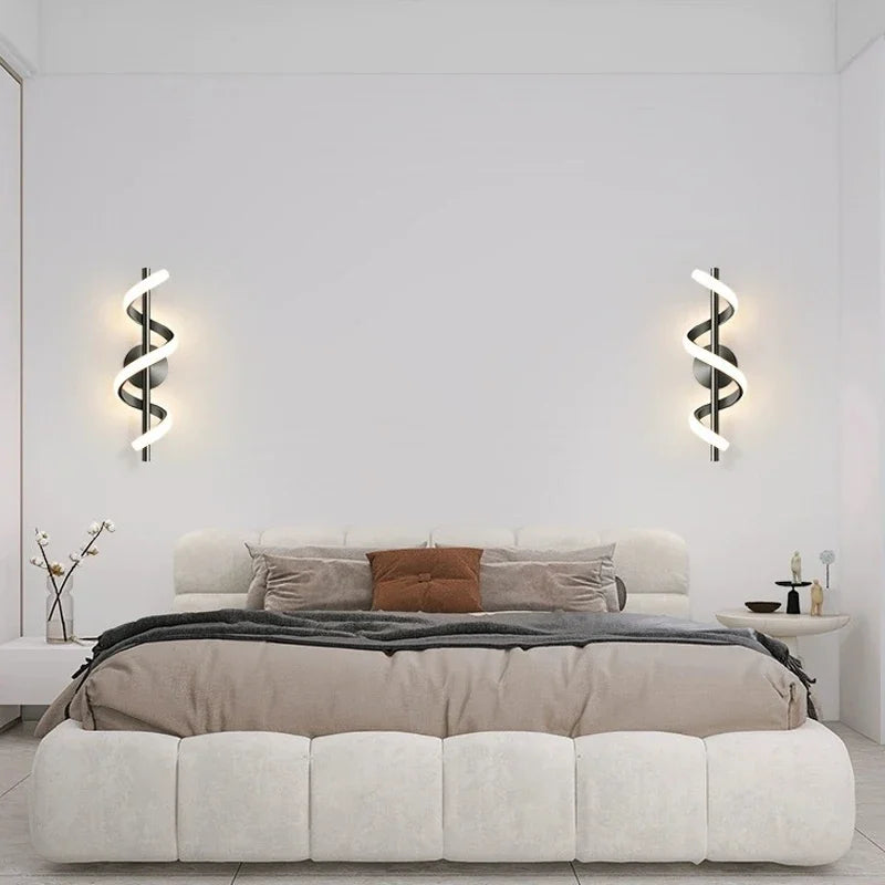 Modern LED Wall Lamp White Warm Light For Living Room Corridor Bedroom Bedside Staircase Home Indoor Lighting Fixtures
