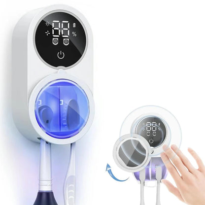 1 intelligent toothbrush sterilizer, toothbrush holder disinfection device, toothbrush storage rack